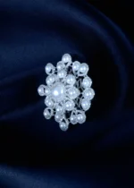 Bold Pearl Cocktail Ring (Silver) RING01369 - Image 2