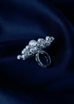 Bold Pearl Cocktail Ring (Silver) RING01369 - Image 3
