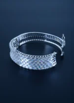 Broad Bagguette Bracelet (Silver) BRA000670 - Image 5