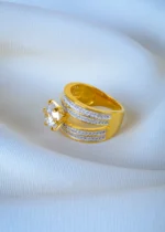Broad Band Solitaire Ring (Yellow Gold) RING01224 - Image 2