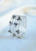 Broad Black Bracelet (Silver) BRA001136