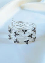 Broad Black Bracelet (Silver) BRA001136 - Image 3