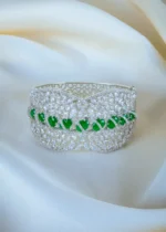 Broad Green Bracelet (Silver) BRA001282 - Image 2
