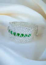 Broad Green Bracelet (Silver) BRA001282 - Image 3