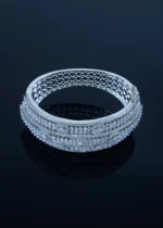 Broad Statement Diamond Bracelet (Silver) BRA001264 - Image 2