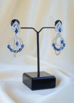 Bue Sapphire Grace Party Earrings (Silver) EAR001482 - Image 2