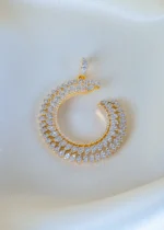 C shape Locket Set (Yellow Gold) PSET01353 - Image 2