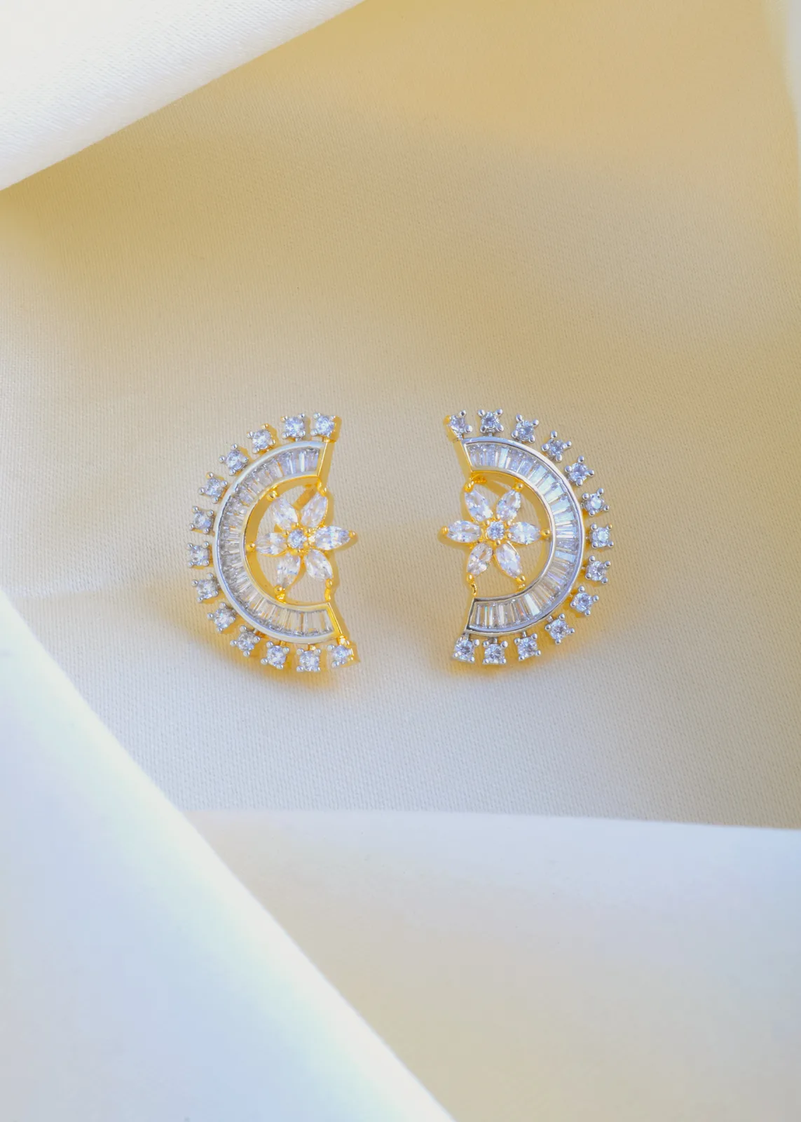 C-shape-Studs-Yellow-Gold-EAR000877a C shape Studs (Yellow Gold) EAR000877 - Image 1