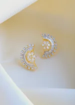 C shape Studs (Yellow Gold) EAR000877 - Image 2