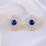 Celeste Shine Blue Earrings (Yellow Gold) EAR002141