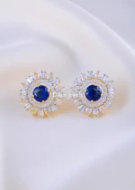 Celeste Shine Blue Earrings (Yellow Gold) EAR002141