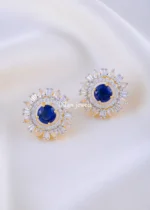 Celeste Shine Blue Earrings (Yellow Gold) EAR002141 - Image 3