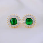 Celeste Shine Green Earrings (Yellow Gold) EAR002143