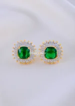 Celeste Shine Green Earrings (Yellow Gold) EAR002143