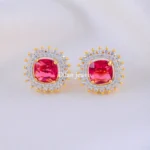 Celeste Shine Red Earrings (Yellow Gold) EAR002144