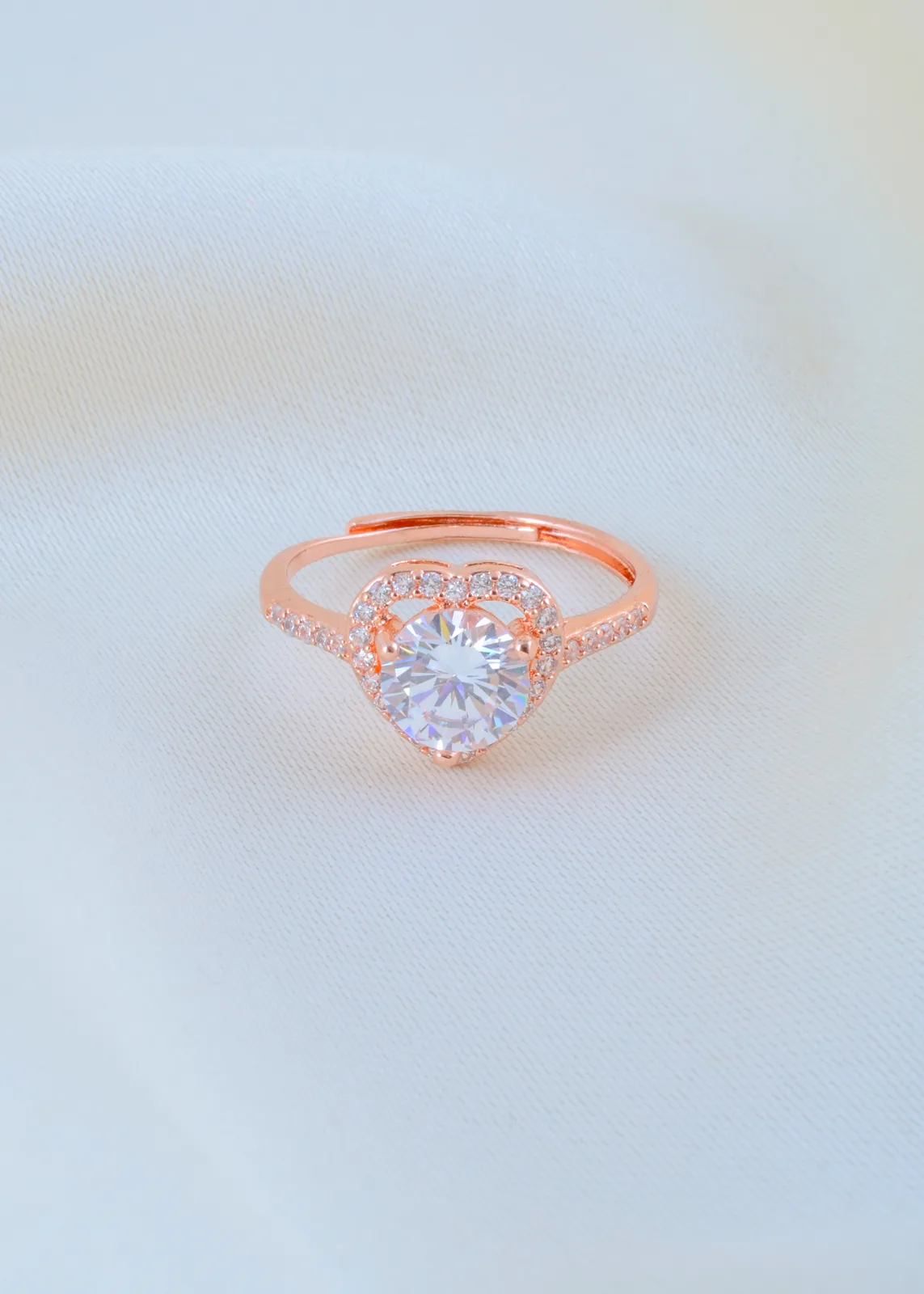 Celestia-Glow-Heart-Ring-Rose-Gold-RING01662a Celestia Glow Heart Ring (Rose Gold) RING01662 - Image 1