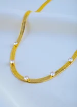 Celestia Goldline Necklace (Yellow Gold) NEC001731 - Image 3