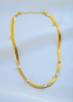 Celestia Goldline Necklace (Yellow Gold) NEC001731 - Image 4