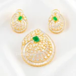 Celestia Green Pendant Set (Yellow Gold) PSET02665