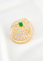 Celestia Green Pendant Set (Yellow Gold) PSET02665 - Image 2