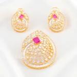 Celestia Pink Pendant Set (Yellow Gold) PSET02666