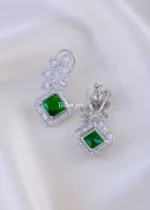 Celestia Spark Grren Earrings (Silver) EAR002076 - Image 3