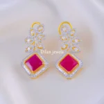 Celestia Spark Red Earrings (Yellow Gold) EAR002077