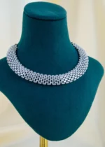 Celestial Cascade Necklace Set (Silver) NEC001677 - Image 2