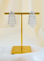 Celestial Cascade Necklace Set (Silver) NEC001677 - Image 3