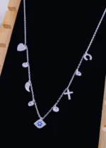 Celestial Charms Necklace (Silver) NEC002050 - Image 3