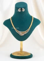 Chandrika Curve Necklace Set (Yellow Gold) NEC002603