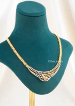 Chandrika Curve Necklace Set (Yellow Gold) NEC002603 - Image 2