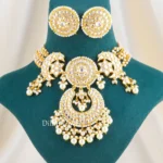 Chandrika Pearl Choker Necklace Set (Yellow Gold) NEC002684