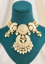Chandrika Pearl Choker Necklace Set (Yellow Gold) NEC002684 - Image 2