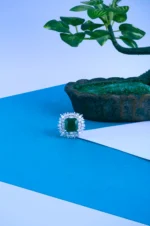 Chic Emerald Green Ring (Silver) RING00807