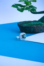 Chic Emerald Green Ring (Silver) RING00807 - Image 2