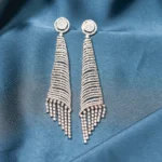 Chique Long Earrings (Silver) EAR000501