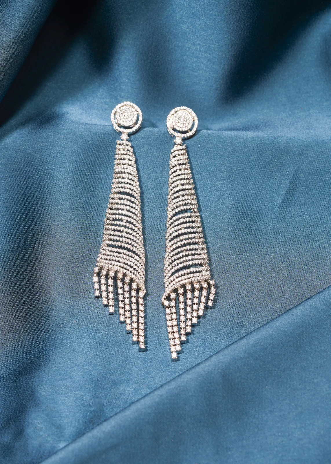 Chique-Long-Earrings-Silver-EAR000501a Chique Long Earrings (Silver) EAR000501 - Image 1