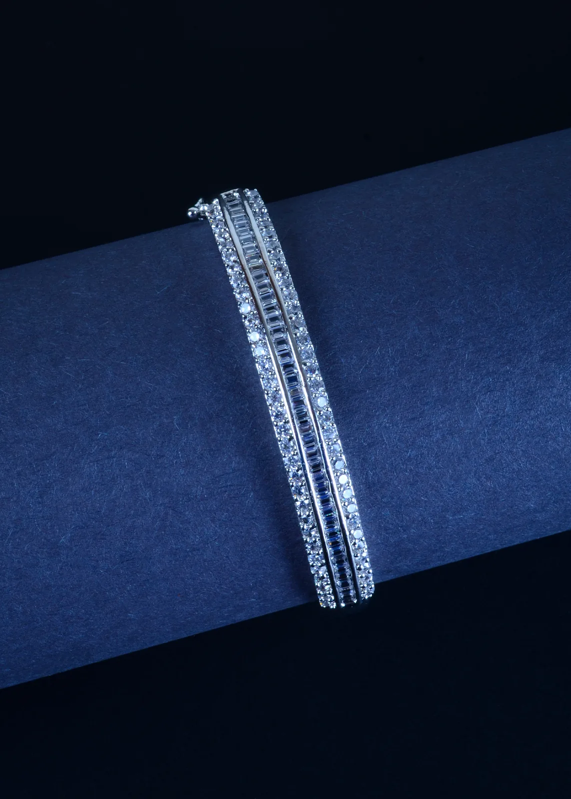 Classic-Diamond-Bracelet-Silver-BRA001312a Classic Diamond Bracelet (Silver) BRA001312 - Image 1