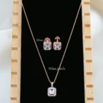 Classic Elegance Diamond Necklace Set (Rose Gold) NEC002586