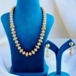 Classic Matar Mala Necklace Set (Antique Gold) NEC000828