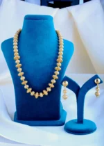 Classic Matar Mala Necklace Set (Antique Gold) NEC000828