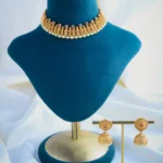 Classic Pearl Choker Set (Antique Gold) NEC000911