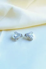 Classic Pearl Earrings (Silver) EAR000788 - Image 3