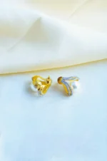 Classic Pearl Earrings (Yellow Gold) EAR000787 - Image 2