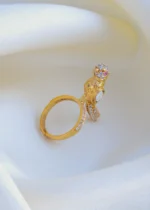 Classic Polki Bird Ring (Antique Gold) RING00940 - Image 3
