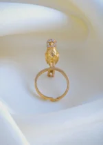Classic Polki Bird Ring (Antique Gold) RING00940 - Image 4