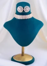 Classic Polki Round Necklace (Yellow Gold) NEC002406