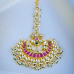 Classic Polki Ruby Mang Tika (Yellow Gold) ACC000970