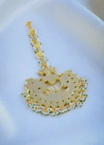 Classic Polki Ruby Mang Tika (Yellow Gold) ACC000970 - Image 3